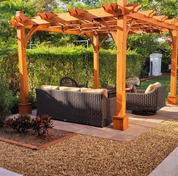 Western Red Cedar Pergola & Canopy – Outdoor Shade & Patio Living Kit 23 1012 1