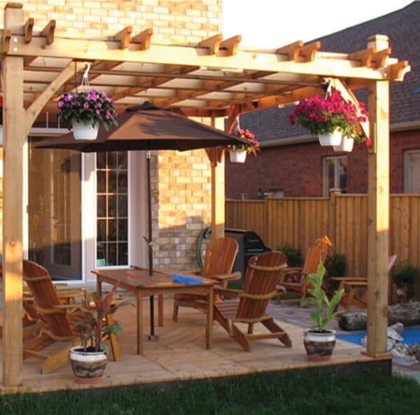 Western Red Cedar Pergola & Canopy – Outdoor Shade & Patio Living Kit 21 1012 5