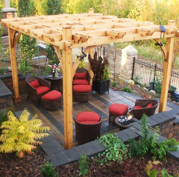 Western Red Cedar Pergola & Canopy – Outdoor Shade & Patio Living Kit 8 1212 4 1