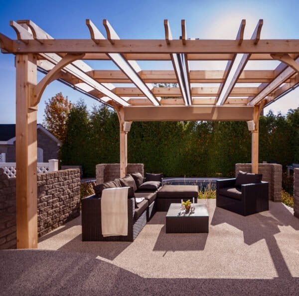 Western Red Cedar Pergola & Canopy – Outdoor Shade & Patio Living Kit 2 1212 canopy 3