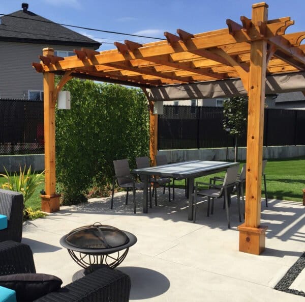 Western Red Cedar Pergola & Canopy – Outdoor Shade & Patio Living Kit 9 1212 canopy 4