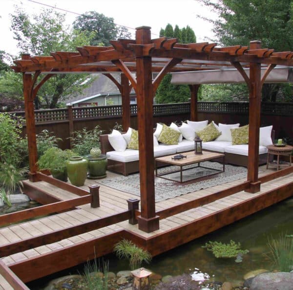 Western Red Cedar Pergola & Canopy – Outdoor Shade & Patio Living Kit 14 1216 1
