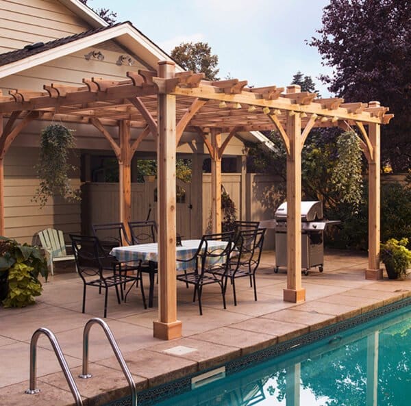 Western Red Cedar Pergola & Canopy – Outdoor Shade & Patio Living Kit 16 1220 6