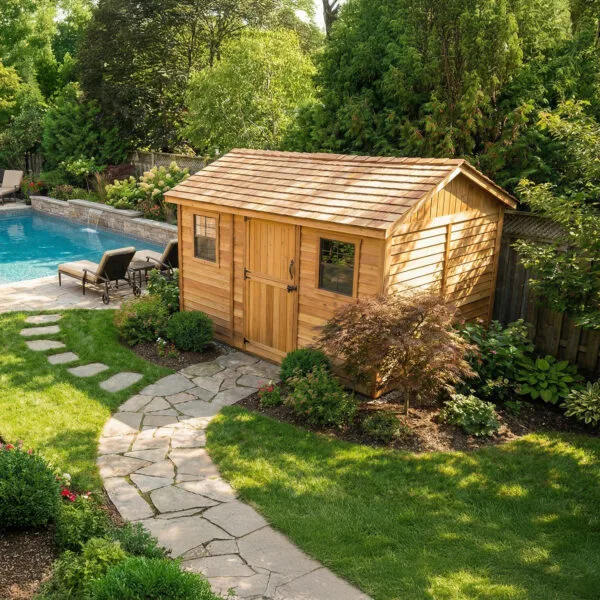 12x8 Cabana Garden shed Western Red Cedar cedar shed Outdoor Living Today 8