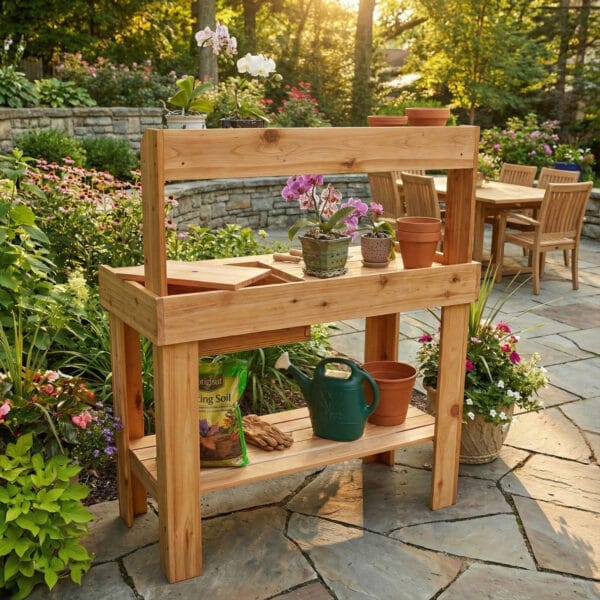4×2 Western Red Cedar Potting Bench – Outdoor Garden Workstation 6 4Potting Bench 4x2 Western Red Cedar Raised Garden Bed Kit Outdoor Living Today 3