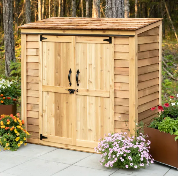 8GGC63 Western Red Cedar 6x3 Garden Shed Cedar Metal Outdoor Living 40