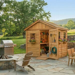 8×8 Western Red Cedar – Gardener Shed – Storage Kit