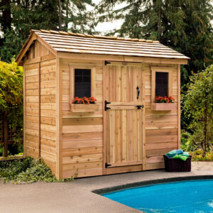 9×6 Western Red Cedar – Cabana Shed – Poolside Storage & Utility Kit