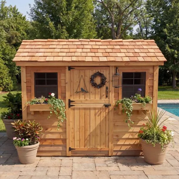 9×6 Western Red Cedar – Cabana Shed – Poolside Storage & Utility Kit 1 Cabana 9x6 Cedar Garden shed Western Red Cedar cedar shed Outdoor Living Today 10