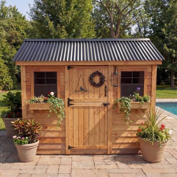 Cabana 9x6 Cedar Garden shed Western Red Cedar cedar shed Outdoor Living Today 11