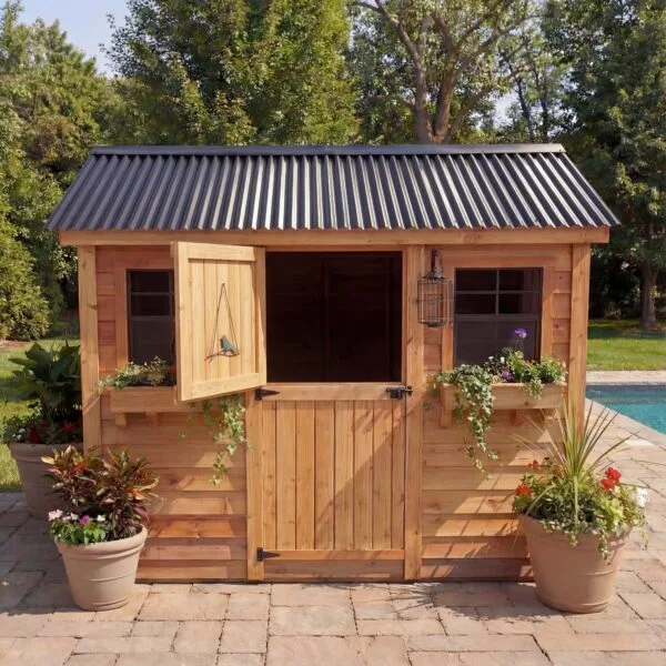 9×6 Western Red Cedar – Cabana Shed – Poolside Storage & Utility Kit 7 Cabana 9x6 Cedar Garden shed Western Red Cedar cedar shed Outdoor Living Today 12