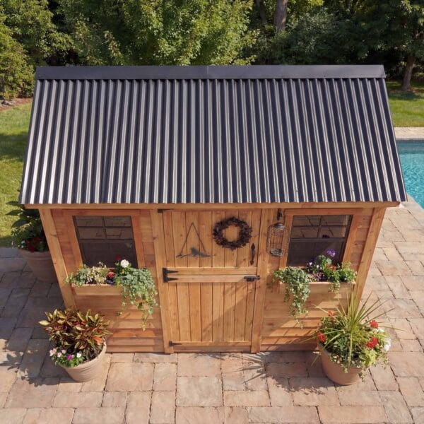 Cabana 9x6 Cedar Garden shed Western Red Cedar cedar shed Outdoor Living Today 13