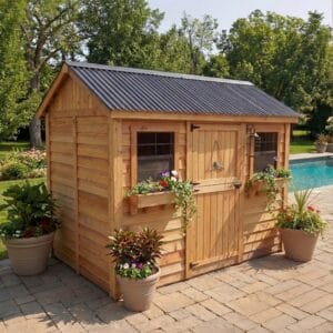 Cabana 9x6 Cedar Garden shed Western Red Cedar cedar shed Outdoor Living Today 15
