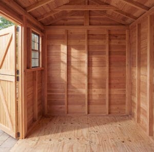 Cabana 9x6 Cedar Garden shed Western Red Cedar cedar shed Outdoor Living Today 17