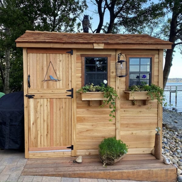 Cabana 9x6 Cedar Garden shed Western Red Cedar cedar shed Outdoor Living Today 20