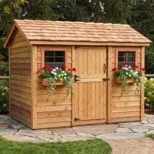 9×6 Western Red Cedar – Cabana Shed – Poolside Storage & Utility Kit