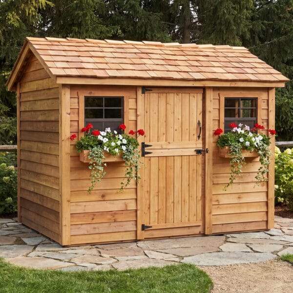 Cabana 9x6 Cedar Garden shed Western Red Cedar cedar shed Outdoor Living Today 41