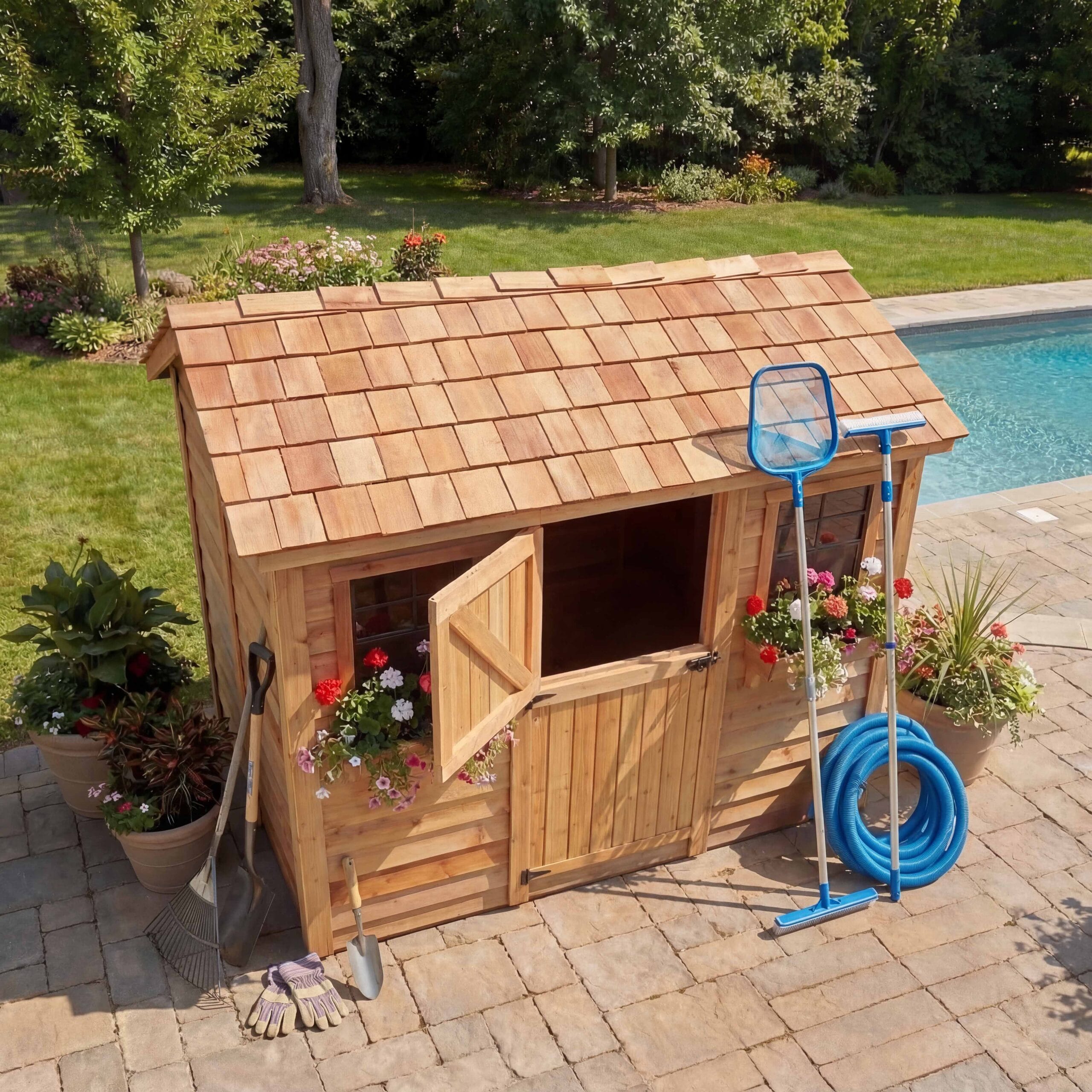 Cabana 9x6 Cedar Garden shed Western Red Cedar cedar shed Outdoor Living Today 7 scaled