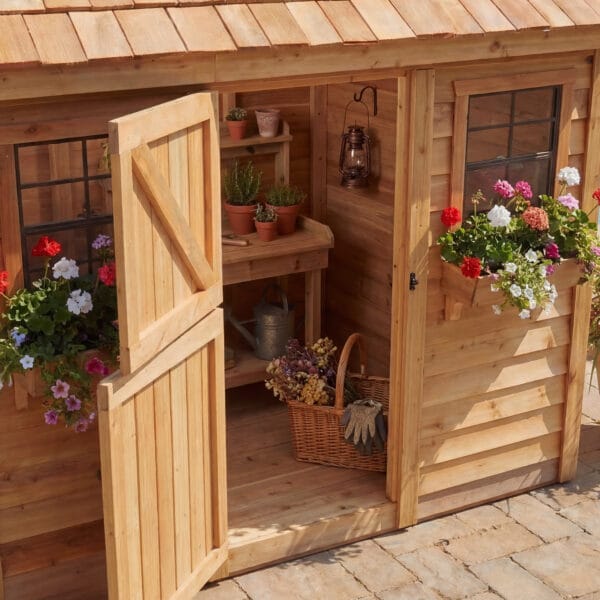 Cabana 9x6 Cedar Garden shed Western Red Cedar cedar shed Outdoor Living Today 8