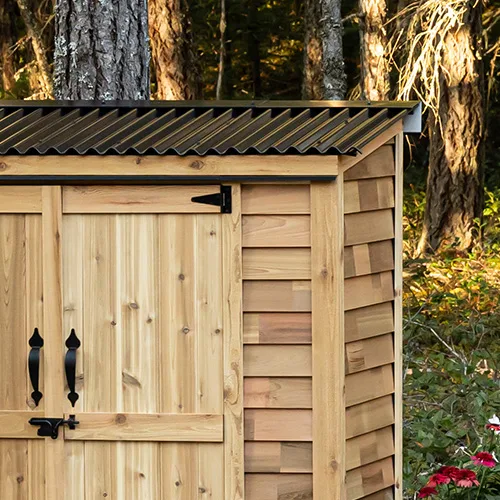 GGC63 Western Red Cedar 6x3 Garden Shed Cedar Metal Outdoor Living Today 11