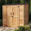 Small Cedar Garden Shed 6ft x 3ft made from Western Red Cedar. Black metal roof option