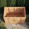 Small Cedar Garden Shed 6ft x 3ft made from Western Red Cedar no roof overhead view