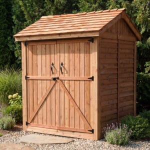 6×6 Western Red Cedar – Maximizer Shed – All-Purpose Storage Kit