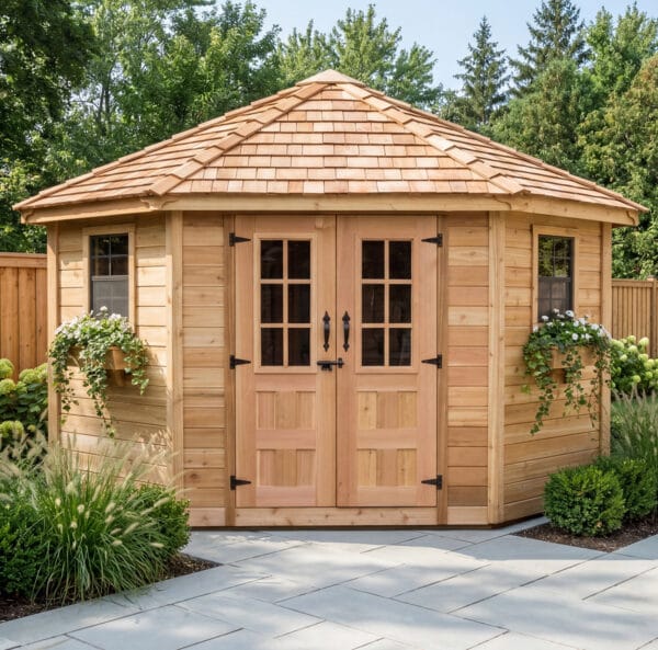 Penthouse Corner Shed 9ft x 9ft Outdoor Living Today Western Red Cedar Shed Kit 1