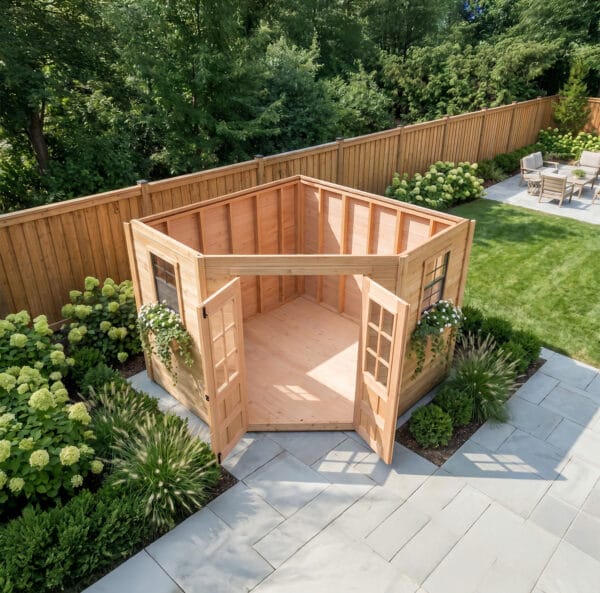 Penthouse Corner Shed 9ft x 9ft Outdoor Living Today Western Red Cedar Shed Kit 20