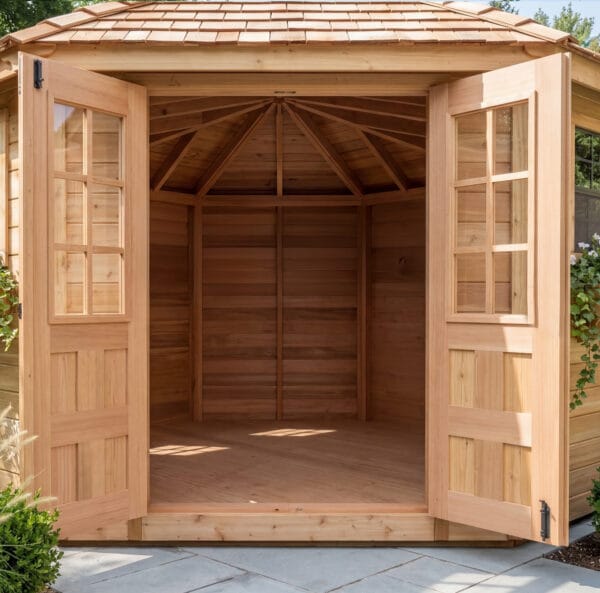 Penthouse Corner Shed 9ft x 9ft Outdoor Living Today Western Red Cedar Shed Kit 3