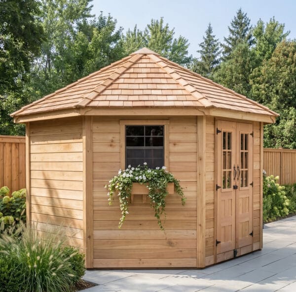 Penthouse Corner Shed 9ft x 9ft Outdoor Living Today Western Red Cedar Shed Kit 4