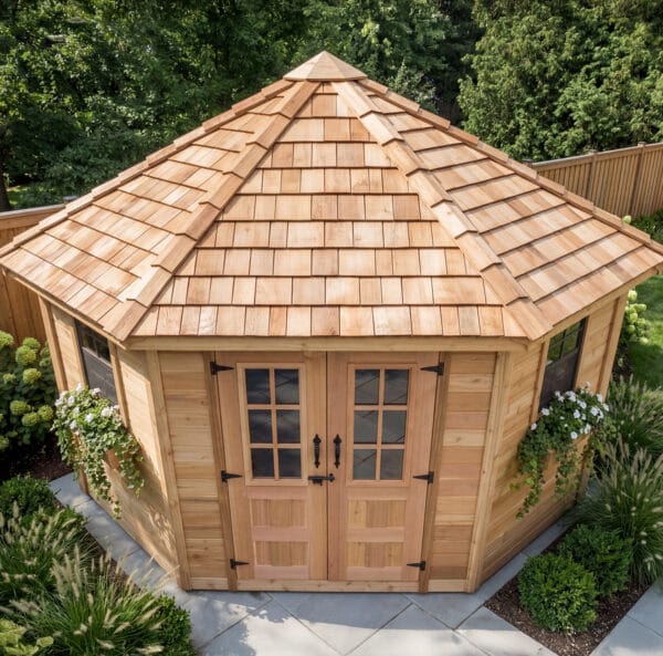 Penthouse Corner Shed 9ft x 9ft Outdoor Living Today Western Red Cedar Shed Kit 4jpg