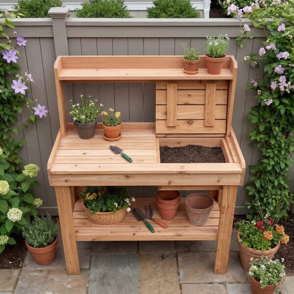 Potting Bench 4x2 Western Red Cedar Raised Garden Bed Kit Outdoor Living Today 28
