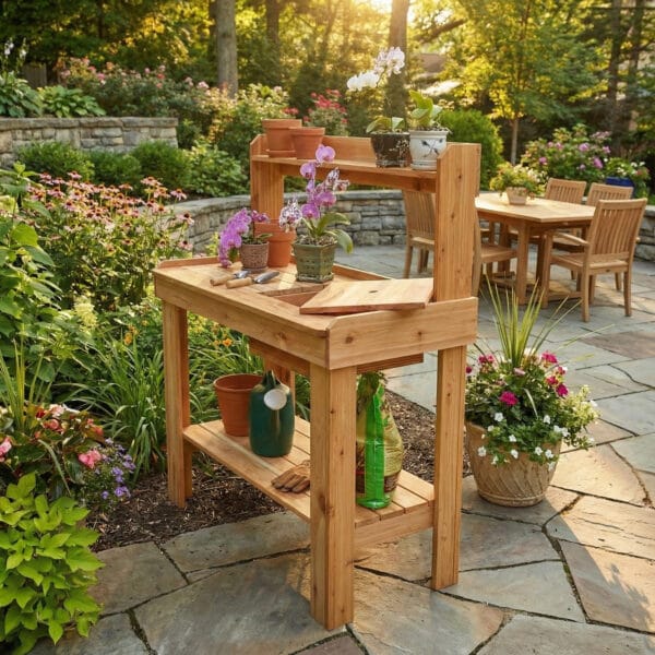 4×2 Western Red Cedar Potting Bench – Outdoor Garden Workstation 5 Potting Bench 4x2 Western Red Cedar Raised Garden Bed Kit Outdoor Living Today 3