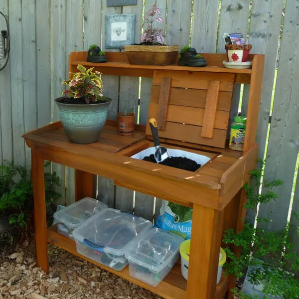4×2 Western Red Cedar Potting Bench – Outdoor Garden Workstation 8 Potting Bench 4x2 Western Red Cedar Raised Garden Bed Kit Outdoor Living Today 6