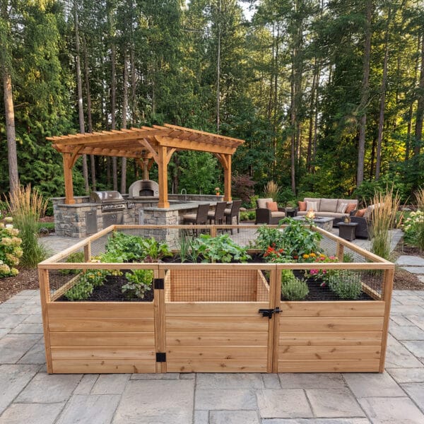 Raised Cedar Garden Bed | 8 ft × 8 ft 1 Raised Garden Bed 8x8 Western Red Cedar Gardeningkit Outdoor Living Today Raised Garden Bed 1