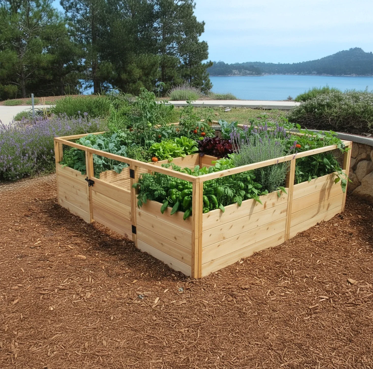 Raised Garden bed 8x8 western red cedar outdoor living today 2 Raised Garden bed 8x8 western red cedar outdoor living today 2.jpg