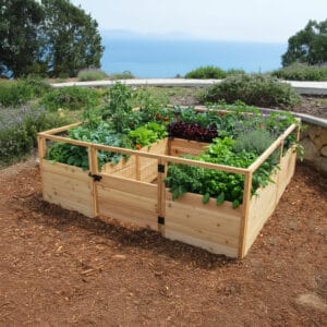 8×8 Cedar Raised Garden Bed Kit