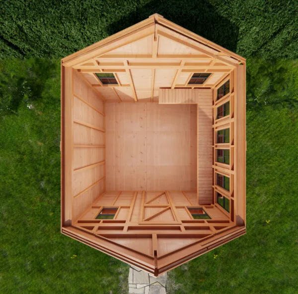 12×12 Western Red Cedar – Sunshed Garden Shed – Sunlit Greenhouse & Hobby Studio Kit 13 SSGS1212 1 1