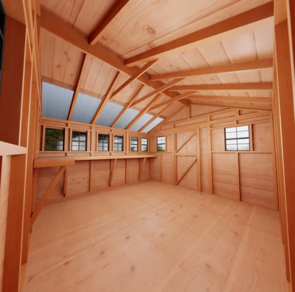 12×12 Western Red Cedar – Sunshed Garden Shed – Sunlit Greenhouse & Hobby Studio Kit 20 SSGS1212 4 1