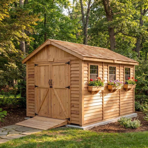 Space Master 8x12 Western Red Cedar Shed Kit Outdoor Living Today 25