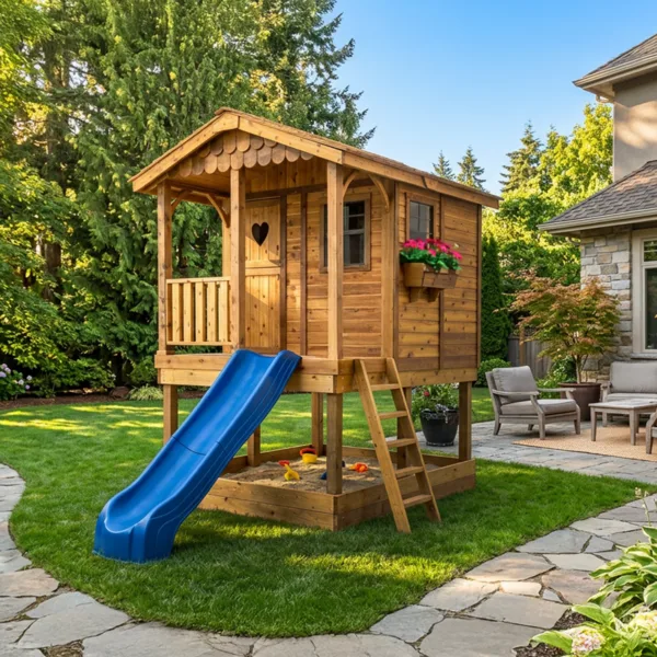 Sunflower Playhouse & Sandbox | 6x9 1 Sunflower Playhouse Outdoor Living Today Cedar Playhouse Kit Western Red Cedar2
