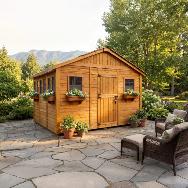 12×12 Western Red Cedar – Sunshed Garden Shed – Sunlit Greenhouse & Hobby Studio Kit 3 Sunshed 12x12 Garden shed Western Red Cedar cedar shed Outdoor Living Today 11
