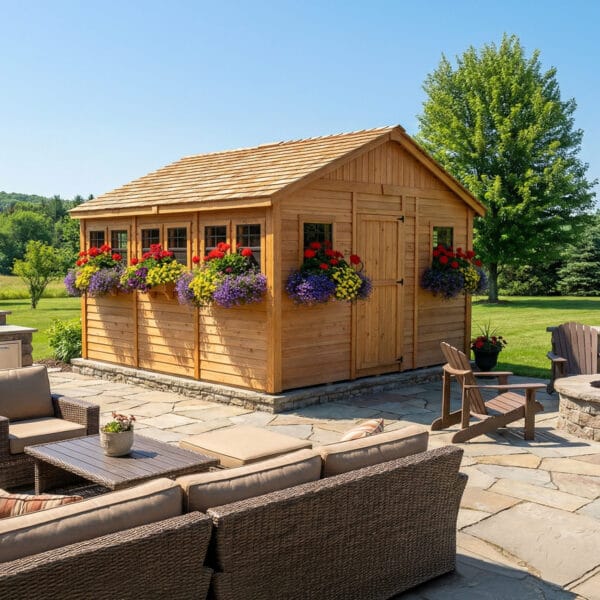 Sunshed 12x12 Garden shed Western Red Cedar cedar shed Outdoor Living Today 4