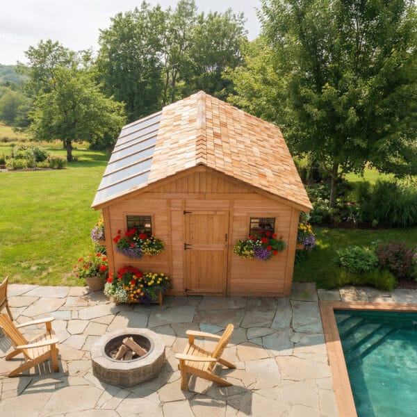 Sunshed 12x12 Garden shed Western Red Cedar cedar shed Outdoor Living Today 5jpg