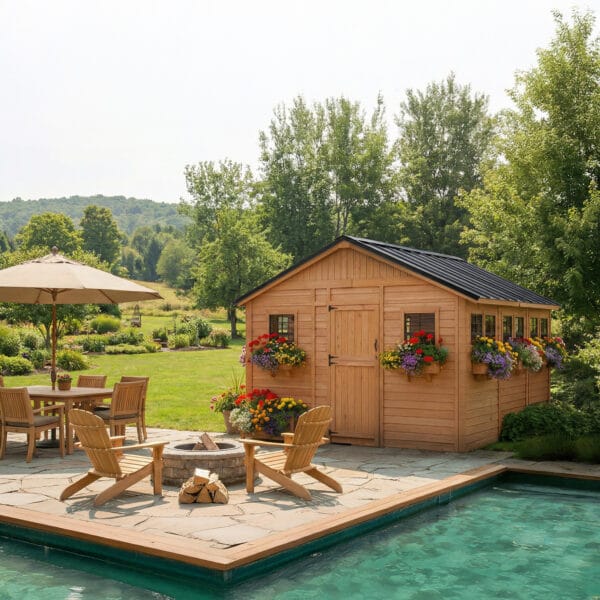 Sunshed 12x12 Garden shed Western Red Cedar cedar shed Outdoor Living Today 7