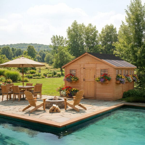 Sunshed 12x12 Garden shed Western Red Cedar cedar shed Outdoor Living Today 8