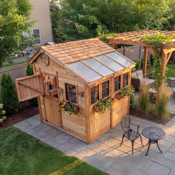 Sunshed 8x8 Garden shed Western Red Cedar cedar shed Outdoor Living Today 14