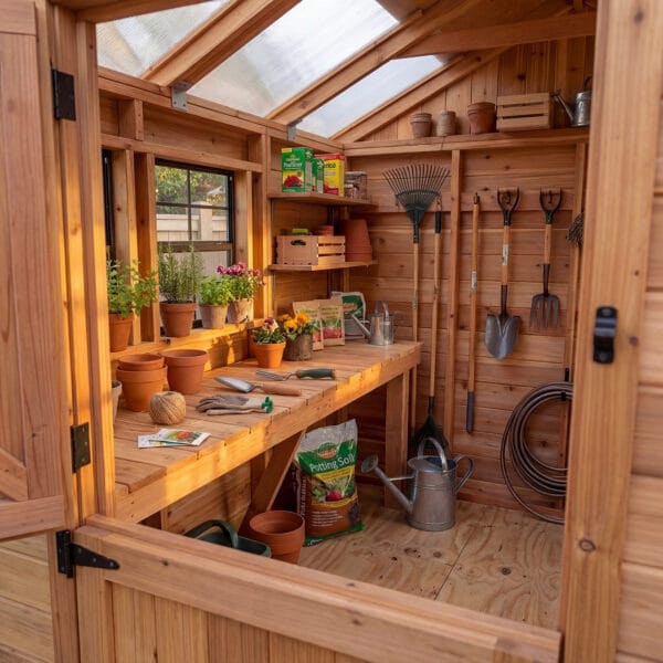 Sunshed 8x8 Garden shed Western Red Cedar cedar shed Outdoor Living Today 19