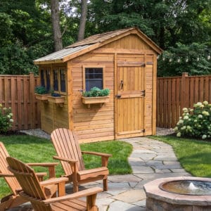8×8 Western Red Cedar – Sunshed Garden Shed – Greenhouse & Workspace Kit